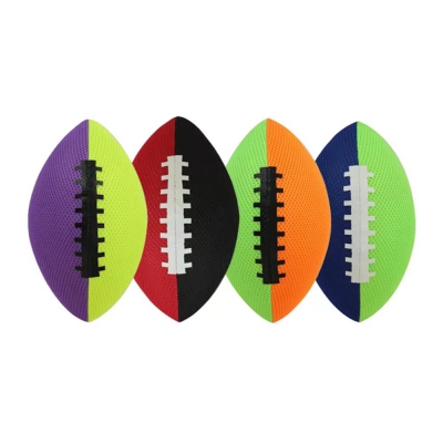 Rugby Bouncy Balls Pvc Inflatable Fabric Cover Toy Ball