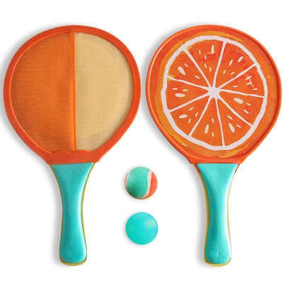 Dual-purpose Funny Mini Plastic Paddle Beach Tennis Bat Toy Paddle Ball Catch Ball 2 In 1 Games Set