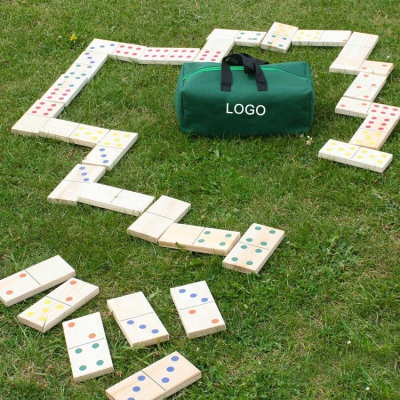 Giant Wooden Dominoes in a Storage Bag Garden Game 