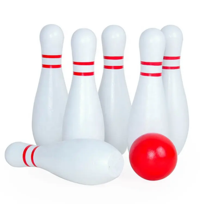 Wooden Lawn Bowling Game Skittles Ball Set