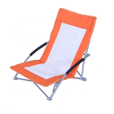 Silla reclinable de aluminio con asiento bajo para acampar al aire libre