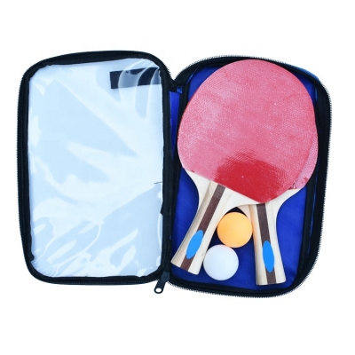 Raqueta de pingpong de tenis de mesa de madera personalizada con 3 bolas