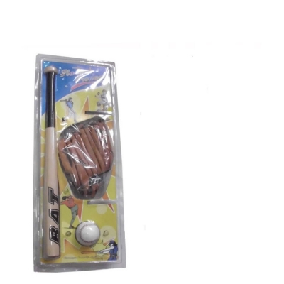 Portable Wood Baseball Bat with Glove Set