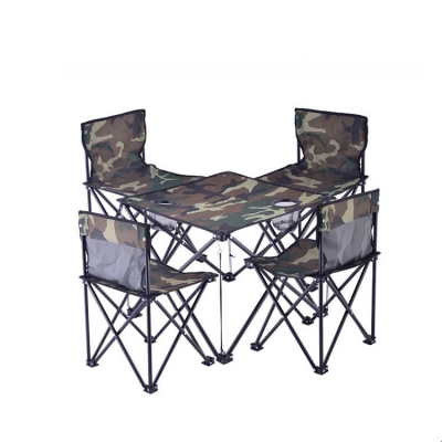 Lightweight Folding Chair Table Picnic Fishing Backpacking Camping Set with Free Carrying 