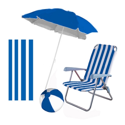 Beach Chai Umbrella Towel Set 