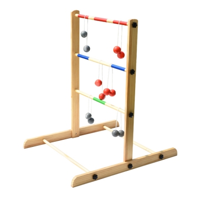 Wooden Ladder Toss Garden Golf Toss Game Set with 6 Pair of balls 