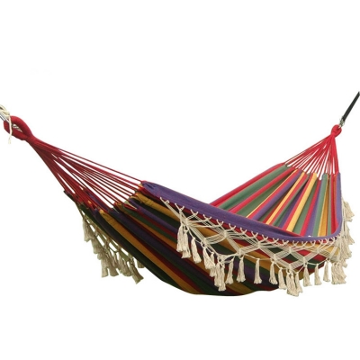 Portable Outdoor Tassel Hammock for Double Person 