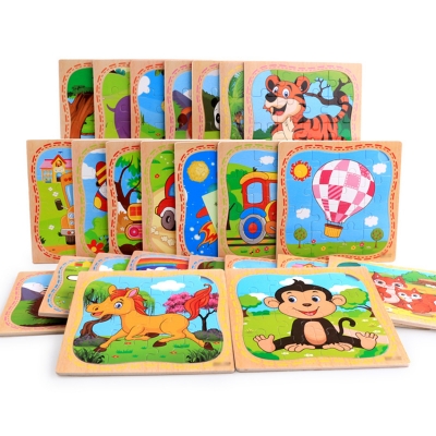 Classic Cartoon Wooden Educational Puzzle Toy 