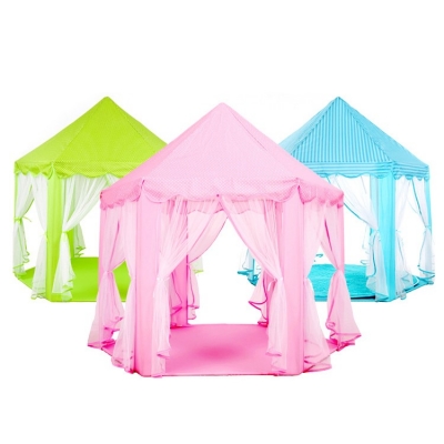 Kids Tent Pink Princess Castle Large Children Playhouse for Girls Indoor 