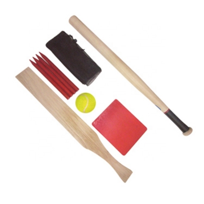 Béisbol de madera maciza y bate de críquet con pelota de tenis