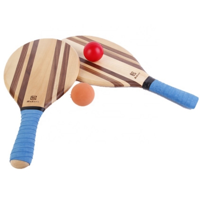 Frescobol Paddle Wood Beach Racket Set