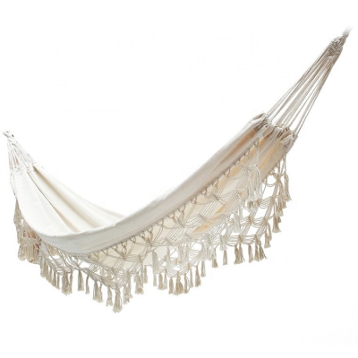 Cotton Double Hammock with Tassel for 2 person