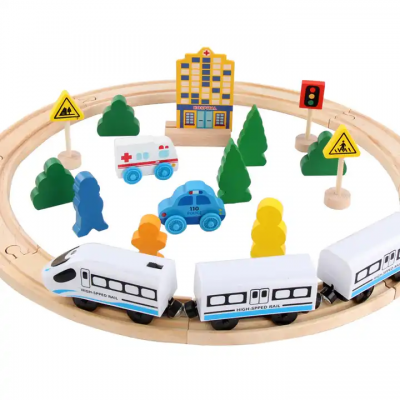 Wooden Train Track Set Children‘s Early Education Toy