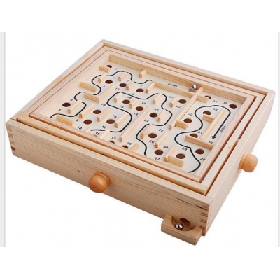  Wooden Maze Toy Board Game Play Set Puzzle Toys