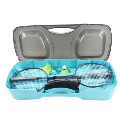 Portable Badminton Sets with Net Training Badminton Racket Set With Storage Base 
