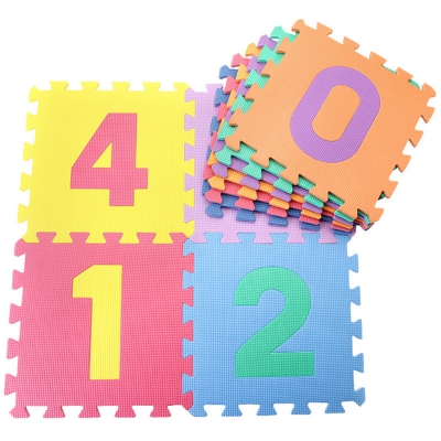 Crawling Floor Mat Kids Play Mat Rugs Puzzle Number Jigsaw