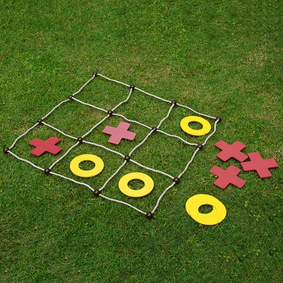 Large Indoor Outdoor Activity Premium Wooden Tic Tac Toe Wooden Board Games Toy