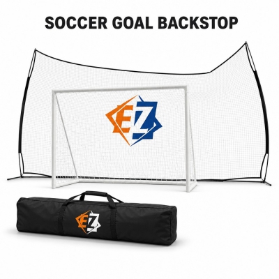 Soccer Goal Backstop Net 335x305cm Portable Training Goal with Carry Bag for Club Practice OEM Wholesale