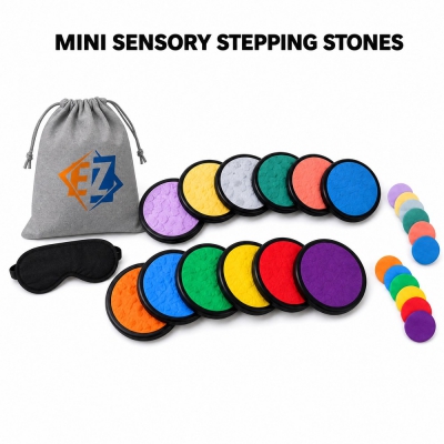 6pcs Mini Tactile Training Discs 10cm Sensory Stepping Stones Set for Kids Home School Playroom Custom