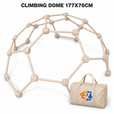 Kids Climbing Dome 177x76cm Wooden Climbing Frame for Toddler Garden Playground Custom OEM Wholesale