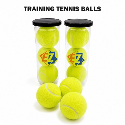 Tennis Balls 3 Pack Rubber Training Tennis Balls with Storage Tube for Court Practice OEM Wholesale